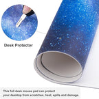 QIYI Desk Pad, Galaxy PU Leather Desk Blotter Protector, Waterproof Computer - Image 5