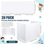 Zhehao 36 Pcs Privacy Boards for Student Desks Bright Colored Classroom Desk - Image 2