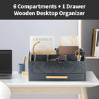 ZALIOJI Wooden Desk Organizer Mail Organizer Countertop, Desktop Organizer Mail - Image 4
