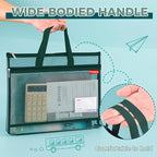 Pendancy Mesh Zipper Pouch A3 Size, Large Double Pocket Lightweight Nylon - Image 6