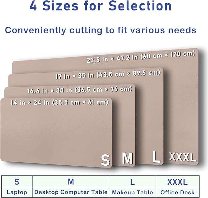Boutilon Leather Desk Pad Protector, Non-Slip Mouse Pad, Laptop Desk Pad - Image 2