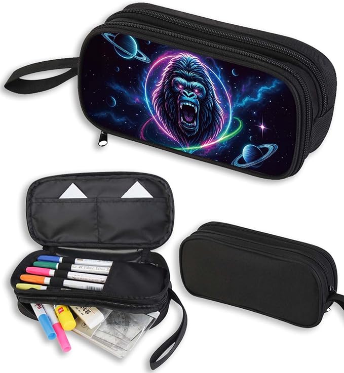 AnySmic Gorilla Pencil Case for Boys Girls, Large Pencil Pouch for Kids at by AnySmic