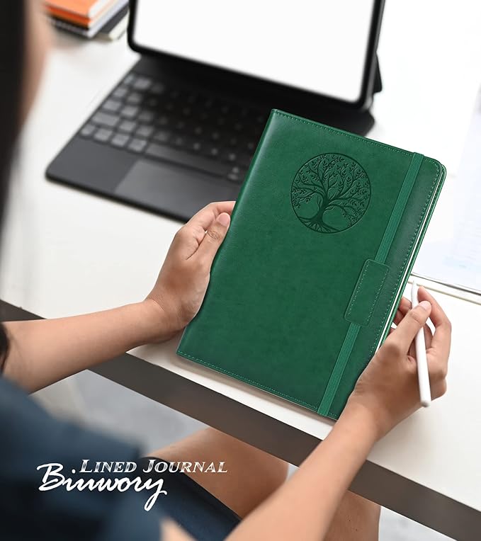 Biuwory Lined Journal Notebook for Women Men, 256 Pages A5 Hardcover Leather - Image 7