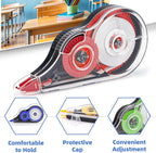 JEFURE 30 Pcs Colorful Correction Tape, 39.4 Ft White Wrong Out Tear-Resistant - Image 3