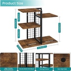ELITEROO Desktop Shelf Organizer, 4-Tier Wooden Desk Bookshelf, Small Tabletop - Image 3