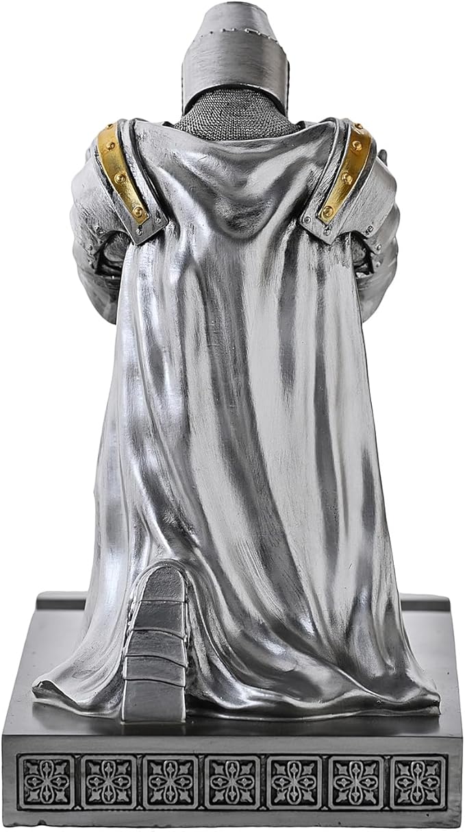NCQIXIAO Medieval Templar Vanguard Officer Knight Pen Holder Pen Stand Desk - Image 5