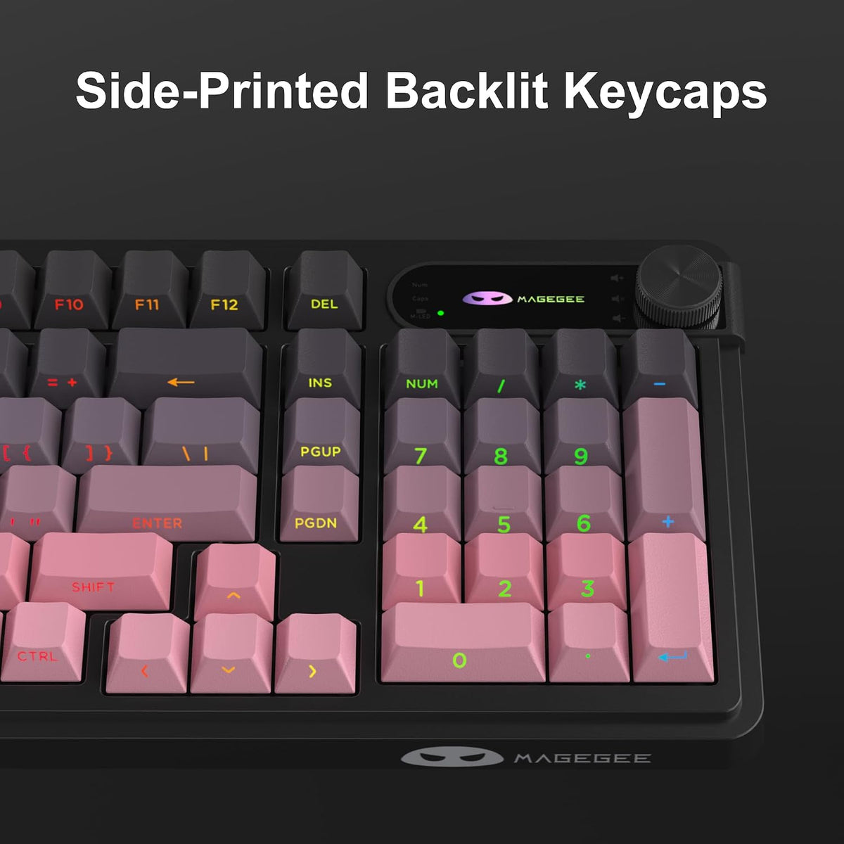 MageGee GK960 Wireless Keyboard, 98 Keys Tri-Mode BT/2.4G/Wired Membrane Gami...