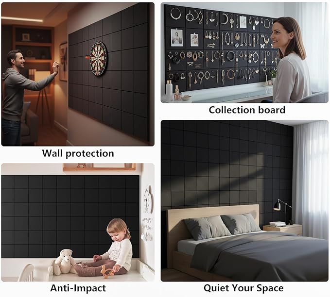 G Gamit Large Felt Wall Tiles Bulletin Board, Large Cork Board Alternative - Image 6