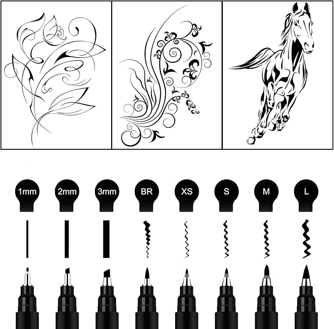 Brusarth Calligraphy Pens, 8 Size Calligraphy Pens - Image 3