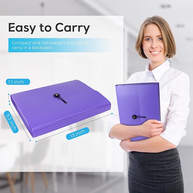 Accordion File Organizer, Expanding File Folder - Image 3