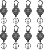 MNGARISTA 8-Pack Retractable Keychain, Heavy Duty Carabiner Badge Holder by MNGARISTA