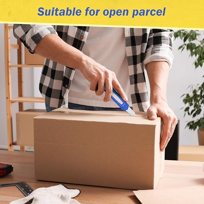 Zhehao 500 Pcs Box Cutters Bulk Retractable Utility Knife Office Supplies 14mm - Image 3