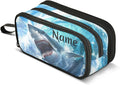 BOENLE Custom Shark Blue Ocean Wave Pencil Case Box Boys Girls Personalized by BOENLE-WELCOMEYOURCOMING