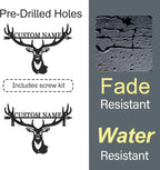 Personalized Deer Hunter Metal Wall Mount & Bow Rack, Custom Deer Hunting Gifts - Image 5
