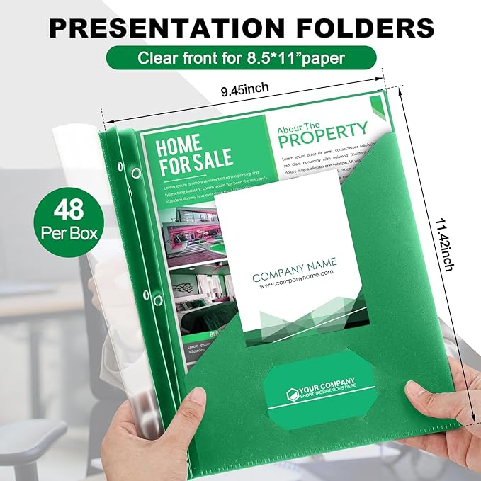 Teling 48 Pcs Clear Front Report Covers - Image 2