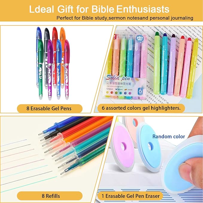ZAYSWDNS 23 Pcs Bible Journaling Kit, No Bleed, set 6 GelHighlighters 8 - Image 7