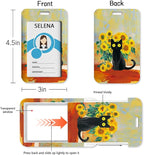 Black Cat Lanyards for ID Badges, Badge Holder - Image 4