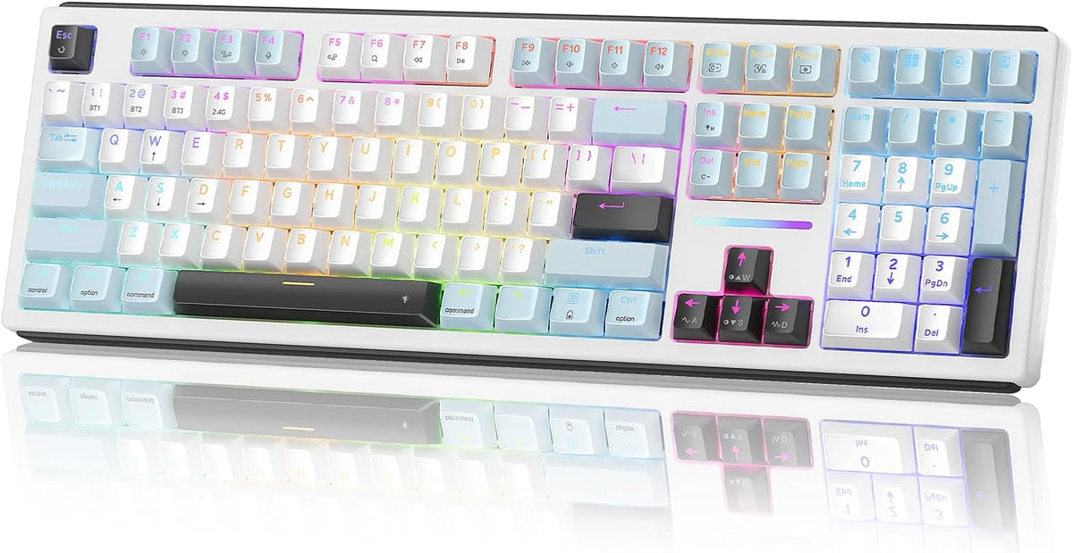 Redragon K771 Wireless Mechanical Keyboard, 108-Key Gaming Keyboard with 4 Ex...