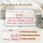 URLLUAE Inspirational Pink Rules Makeup Brush Toothbrush Holder Organizer - Image 6