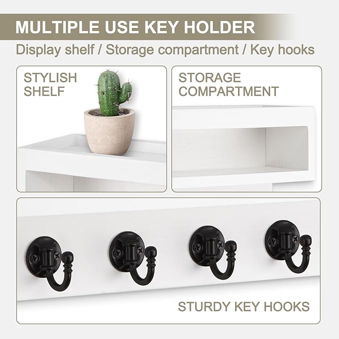 Lucundm Key and Mail Holder Wall Mount, Key Hanger - Image 4