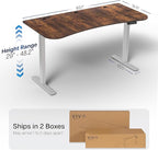 VIVO Electric 63 x 32 in Rustic Standing Desk, Memory Height Adjustment - Image 3