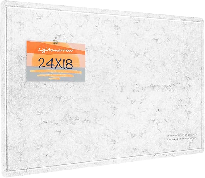 Bulletin Board, 24 x 18 inches Felt Board Decorative Pin Board, Cork Board by Lightomorrow