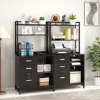 Livofloral File Cabinet with Charging Station, 3 Drawer Filing Cabinet with - Image 2