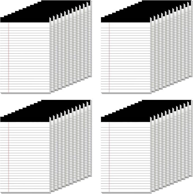 Nichela 5" x 8" Note Pads 48 Pack of Legal Pads 30 Sheets Notepad College Ruled by Nichela