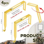 Amylove 4 Pcs Adjustable Cubicle Hanger Universal Partition Metal Cubicle Hooks - Image 2