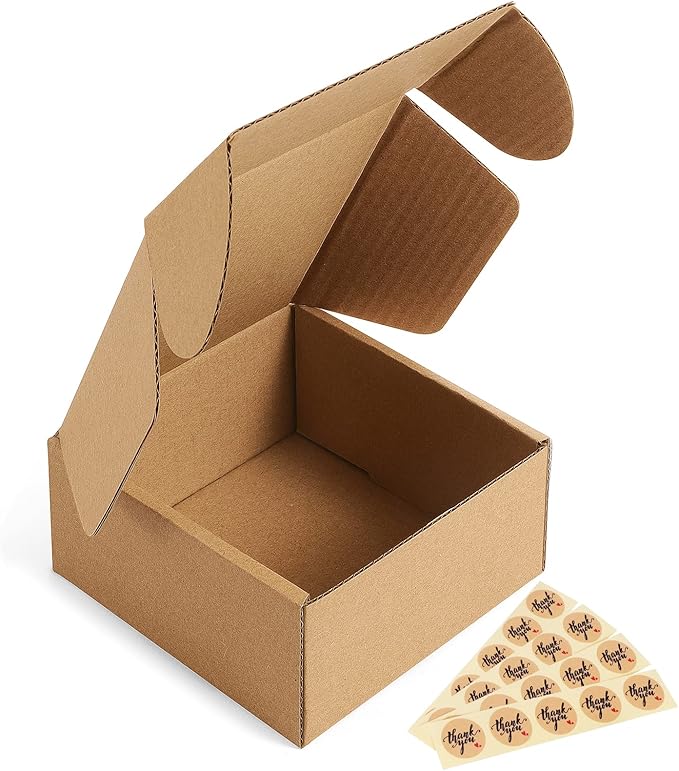 Eupako Small Shipping Boxes 4x4x2 Inches by Eupako