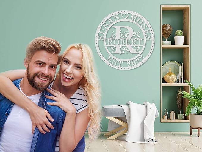 Personalized Metal Sign Monogram Wall Decor Last Name Sign Personalized Signs - Image 5