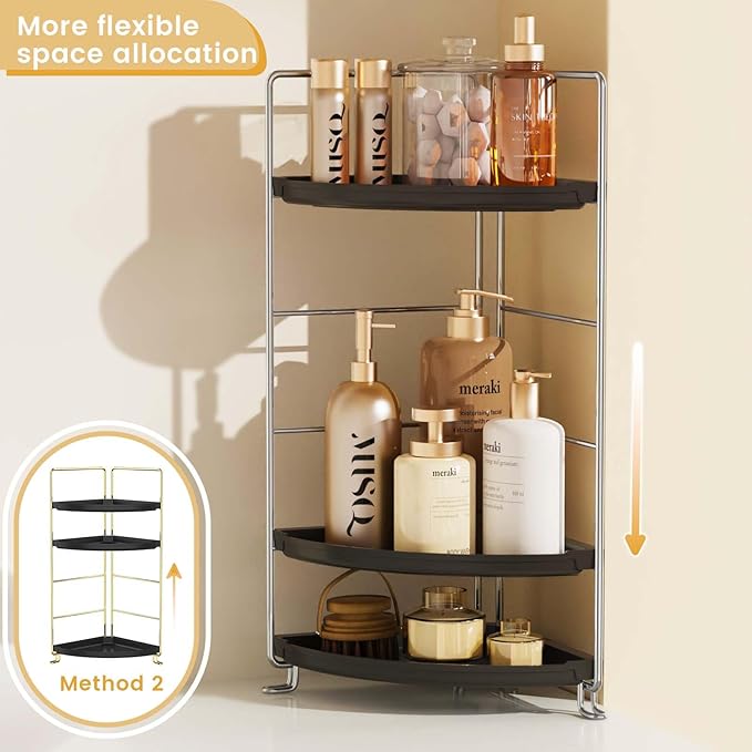 JANUS LiANG 3-Tier Corner Bathroom Organizer Countertop - Image 4