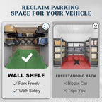 jusgym 4 pack garage shelving wall mounted, 2x3ft, close-up detail