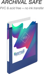 Samsill Durable .5 Inch Binder, Made in the USA, Round Ring Customizable Clear - Image 6