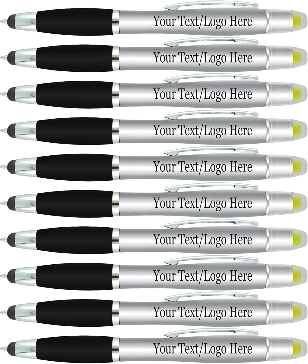 SyPen Personalized Pens with Gel Highlighter and Stylus -200 Pack Bulk-Free
