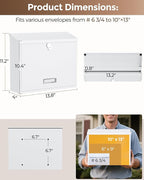 LAND·VOI Locking Wall-Mount Mailbox - Image 6