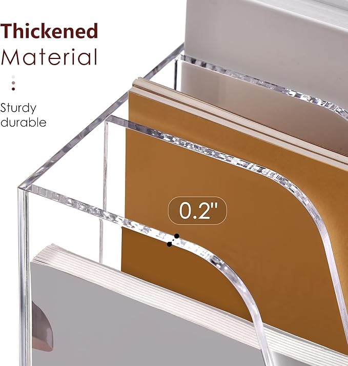 SANRUI Acrylic File Organizer, Compact Desk Organizer - Image 2