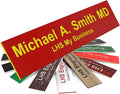 Door Name Plate Personalized for Office Red Plastic Name Plate by LHS+My+Business