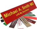 Door Name Plate Personalized for Office Red Plastic Name Plate by LHS+My+Business