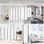 MAYOLIAH 6 Panel Folding Privacy Screen 9ft Wide, 6ft Tall Partition Room - Image 4