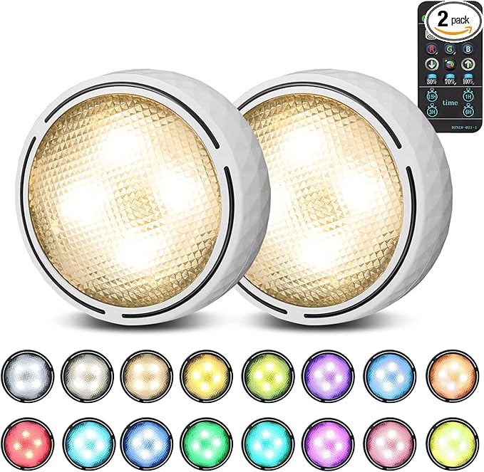 Onumii Puck Lights with Remote Battery Operated ED Under Cabinet Lighting by Onumii