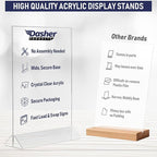 Acrylic Sign Holder 8.5 x 11, T-Shape Menu Holder - Image 3