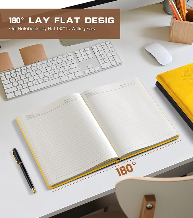 Biuwory Lined Journal Notebook for Women Men, 256 Pages A4 Large Hardcover - Image 6