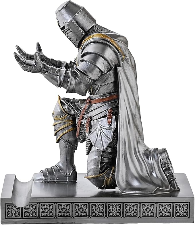 NCQIXIAO Medieval Templar Vanguard Officer Knight Pen Holder Pen Stand Desk - Image 8