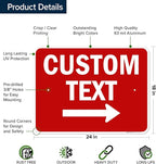 Custom Arrow, Custom Directional Sign, Right Arrow, 18x24 Inches, Rust Free - Image 6