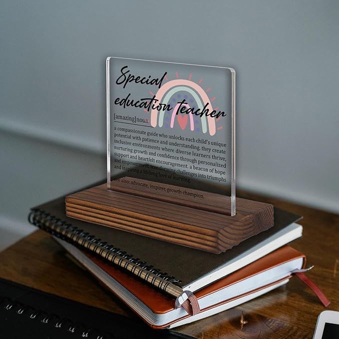 Special Education Teacher Gifts, Thank You Desk Sign - Image 2