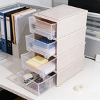 Buyitt 12 Quart Desktop Drawer Storage Unit, Plastic Stackable Storage Drawer - Image 6