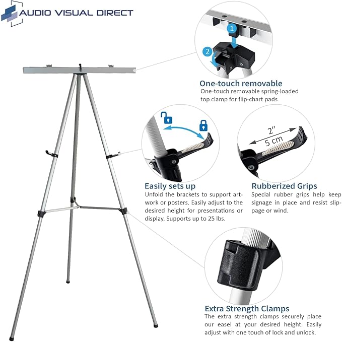Lightweight Aluminum Flip-Chart Presentation Easel - Image 4