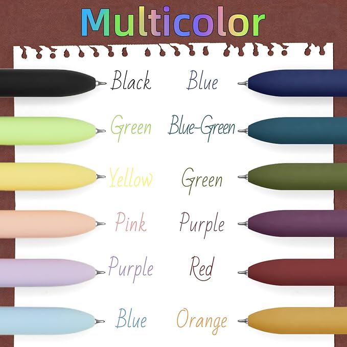 UIXJODO Colored Pens, 0.5mm Colored Ink Gel Pen - Image 2
