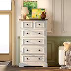 VVFLU Farmhouse 6 Drawer Dresser, Storage Drawer Chest - Image 3